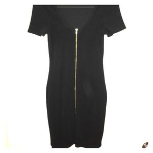 black short mini dress